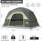 Tents for Camping 6 Person Tent Waterproof Windproof Double Layer Family Camping Tent, Easy Setup Dome Tent with Large Mesh Windows & Wider Door for Outdoor Camping & Hiking