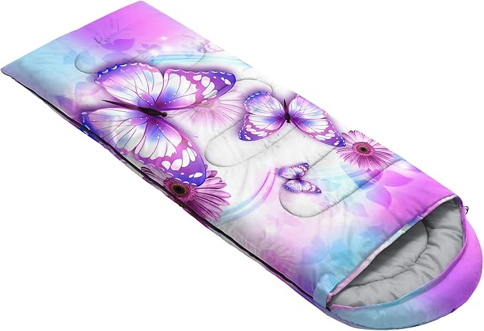 QOOMO Camping Sleeping Bags,3 Season Warm & Cool Weather,Lightweight,Waterproof Sleeping Bags for Adults & Kids Traveling,and Outdoors