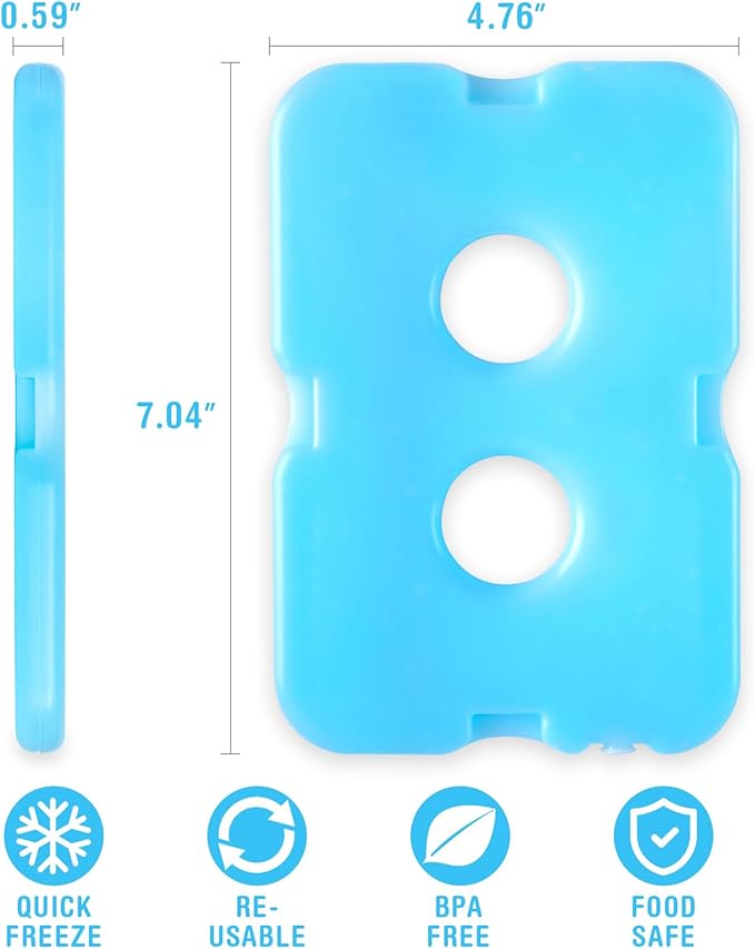 JMEXSUSS Reusable Ice Packs for Cooler, Long Lasting Breastmilk Bottle Storage, Freezer Packs Can Cooler for Lunch Boxes, Beer Soda, Camping