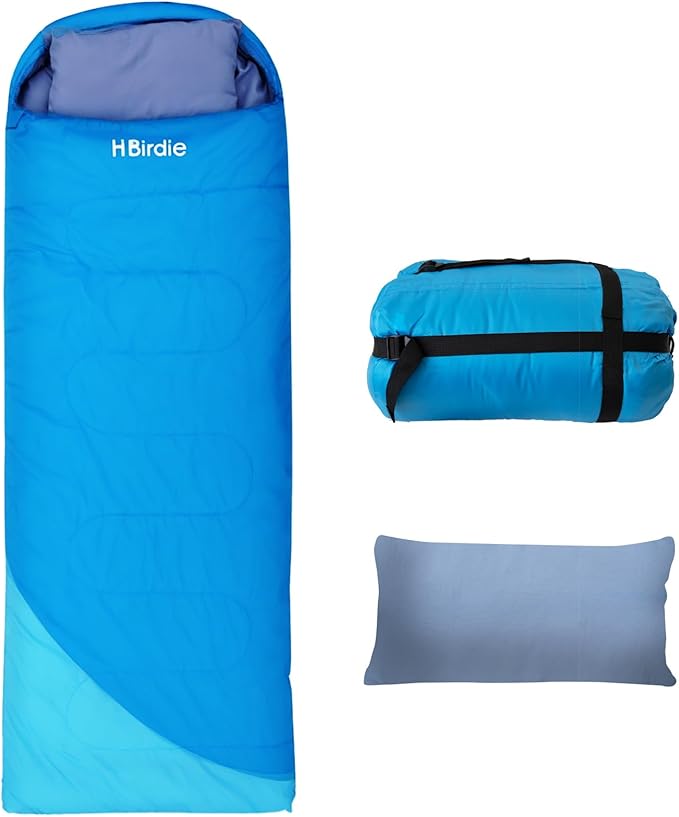 Adult Sleeping Bag with Pillow Comfortable Durable & Waterproof Lightweight for Adults Kids Spring Summer Autumn 3 Seasons Travel Camping Outdoor
