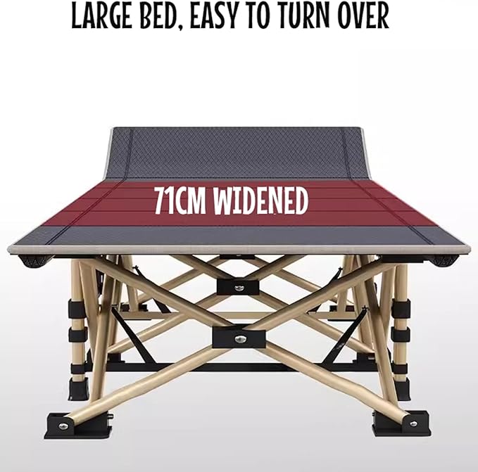 Sleeping Cots for Adults, Lounge Chair Folding Outdoor Chaise, Portable Folding Camping Cot, Outdoor Reclining Chair, Use for Outdoor Travel Camp Beach Patio