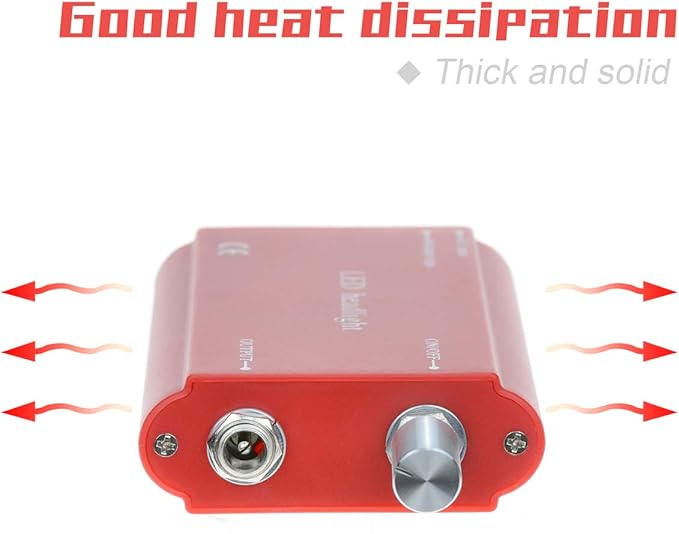 Dental Protable LED Head Light Lamp for Dental Surgical Medical Binocular Loupe Metal Clip with Plastic Body for Fast Heat Dissipation (Red)