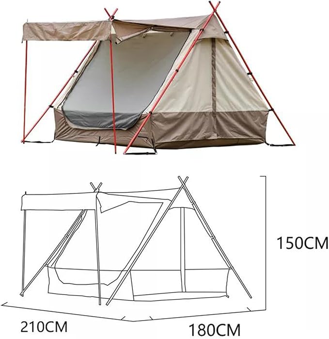 Camping Tent Outdoor Rainproof Sunscreen Tent Easy Set Up Small Lightweight Tents 4 Seasons Tent for Family Picnic Hiking Travel