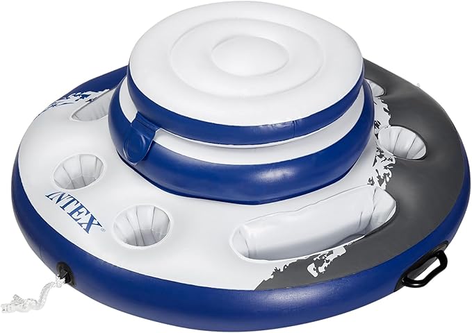 INTEX 56822EP Mega Chill Inflatable Cooler: Removable Ice Chest – 5 Built-in Cup Holders – 2 Durable Handles – Easy-to-Use Connectors – River Run Compatability