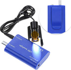 5W Portable LED Dental Headlight Clip On LED light Plastic Clip Headlamp with Filter For Binocular Loupes+ Latest Type Plastic Carry On Battery (Blue)