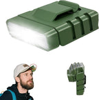 Clip on Hat Light,Magnetic,Artist Limited Edition,USB C Cap Lights Clip on 220 Lumens with Red Light for Everyday Carry, Camping, Hiking Night Working, Running, Fishing(Green)