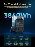 AFERIY 11520Wh Portable Power Station,P310 with 2 Extra Battery,120V 3600W Expandable Capacity LiFePO4 Battery Backup,Solar Generator for Home Use,Outdoor Camping,Power Outage,Camping,RV,Emergencies