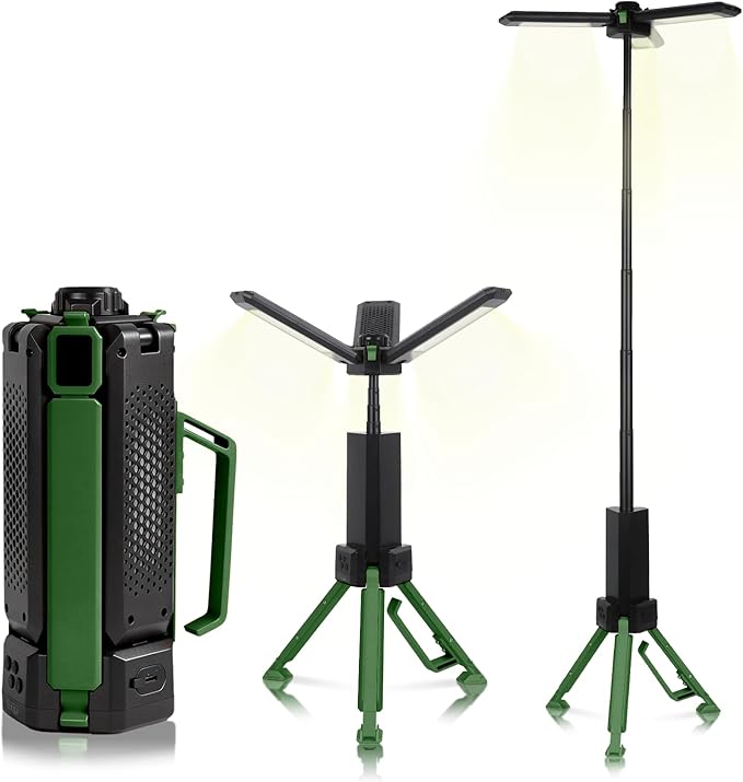 Rechargeable Telescopic Camping Light, 15000mAh Collapsible Lantern with 270° Rotation & Dimming, Portable Flashlight, Waterproof Tent Light for Outdoor Camping, Hiking, Barbecue, Fishing & Emergency