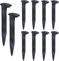 10PCS Railroad Spikes, 4.72 Inches Carbon Steel Railroad Spike, Heavy Duty Rustic Utility Hooks with Rust for Railroad Ties,Tent Stakes, DIY Metal Projects, Industrial Decor