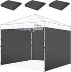 Sidewalls for 10x10 Pop Up Canopy, 210D Polyester Waterproof Canopy Sidewalls with UV Protection, Sunwall Only (Dusk Gray, 10 * 10ft 3PCS)