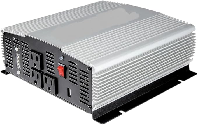 Fits Jupiter 2000 Watt Power Inverter 12V to 120V – 4000W Peak Car Battery Inverter Modified Sine Wave Converter with 3 AC Outlets & USB – Truck RV Camping Emergency Backup