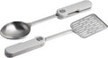 Stanley Wildfare Pro Stainless Steel Fold & Go Utensil Set | Folding Spatula and Spoon | Packable Outdoor Cookware | Camping Essentials for Your Camp Kitchen | BPA-Free | Pale Pebble & Stone