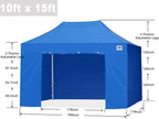 ABCCANOPY Easy Pop Up Canopy Tent with Sidewalls 10x15 Commercial -Series,Royal Blue