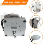 Upgraded 2.5RPM Auger Motor Accessories, Compatible with Pit Boss, Traeger, and Camp Chef Wood Pellet Grill Smokers, AC120V 60Hz 2 Pole Universal Barbecue Feeding Gear Replacement Parts