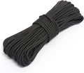 Nylon Rope, 1/3 inch 50FT Nylon Poly Rope Utility Cord Strong Polyester for Camping, Hiking, Clothesline, Tie, Flag Pole, Marine, Outdoor Swing (8mm Black)