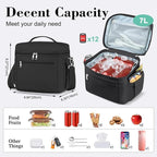 DALINDA Lunch Bag Cooler Bag Lunch Box for Women Men, Insulated Leak Proof LunchBox Lightweight for Picnic,Grocery,Beach,Camping,Travel,Work