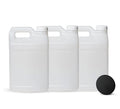 FastRack 2.5 Gallon Water Jug (Pack of 3) w/ 1 Black Rubber Cap Gripper | Reusable Plastic Jug with lid for Liquids | Heavy-Duty Water Container for Storage, Camping | BPA-Free Gallon Jugs with Lids
