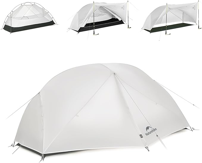 Naturehike Mongar Pro 1/2/3 Person Backpacking Tent,Waterproof Nylon Easy Setup Lightweight Camping Tent