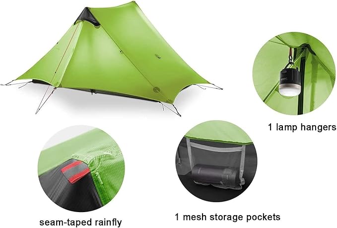 3F UL Gear Lanshan PRO Lanshan Ultralight Tent 3-Season Backpacking Tent for 1-Person or 2-Person, Waterproof Professional Tents for Camping, Trekking, Kayaking, Climbing