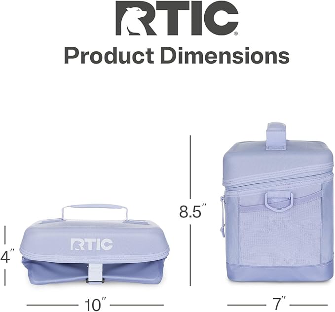 RTIC 8 Can Everyday Cooler, Soft Sided Portable Insulated Cooling for Lunch, Beach, Drink, Beverage, Travel, Camping, Picnic, for Men and Women