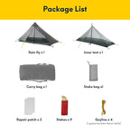 LANSHAN Ultralight Tent 3-Season Backpacking Tent for 1-Person or 2-Person Camping, Trekking, Kayaking, Climbing, Hiking
