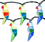 Multicolor Parrot String Lights, 8.5Ft Parrot Camping Outdoor Party Lights with 10 LED Multicolor Parrot Lights, Summer Patio Decorations String Lights for Bedroom Home Decks Party Lighting