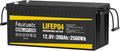 12V 200Ah Lithium LiFePO4 Battery, Built-in 200A BMS, 2560Wh Energy Storage, Iron Phosphate 8000-15000 Deep Cycles Battery for Solar, Trolling Motor, RV （1PC）