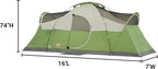 Coleman Montana 8-Person Camping Tent with Rainfly, Weatherproof Family Tent Sets Up in 15 Mins, Fits Multiple Airbeds