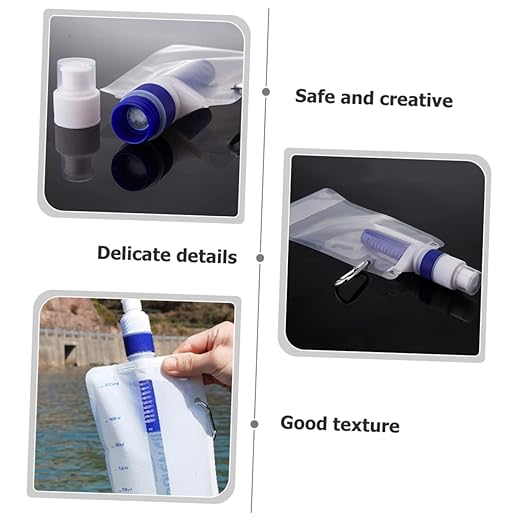 POPETPOP Daily Use Folding Water Pouch Lightweight Water Filter Bag for Camping Hiking and Outdoor Activities
