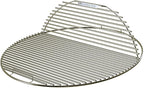 SnS Grills EasySpin Charcoal Grill Cooking Grate, 304 Stainless Steel, Large Hinged Opening, Perfect for 2-Zone Cooking, Replacement Grate Compatible with Weber & Other Grills - 18” Inches