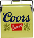 Coors Banquet Retro Ice Chest Cooler - Portable Ice Bucket with Bottle Opener, Vintage Style, Insulated for Camping, Beach, Picnic, RV, BBQs, Tailgating, Fishing, 18 Can, 14 qt (13L)
