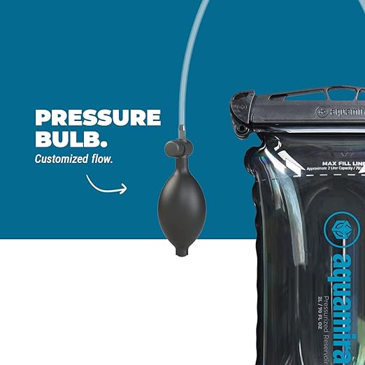 Aquamira 3L Pressurized Reservoir, Water Filtration Reservoir, 100 oz. Capacity