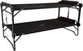 Disc-O-Bed 2XL Outdoor Convertible 2 Person Bench and Double Camping Cot Portable Bed Bunk System for Adults, Black
