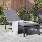 Sun Lounger with Cushion Anthracite 73.2"x23.6"x11.4" PPtanning Chair Patio Recliner Camping chairsSuitable for Garden Courtyard