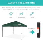 Best Choice Products 10x10ft Pop Up Canopy Tent, Outdoor Shade, 1 Person 1 Minute Set Up, Carry Case, 4 Weight Bags - Dark Green