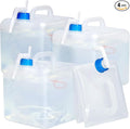 4 Pack Collapsible Water Jug for Camping, Foldable Water Storage Containers with Spigot, BPA Free Water Tank, Large Camping Water Dispenser for Emergency,Survival Kit (2.6 Gallon)