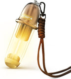 Smiling Shark Camping Ambient Lighting, XPE LED Small Tent Light with Lanyard Rechargable IPX4 Waterproof White & Warm Light Mode Wearable Portable Camping Lantern for Outdoor Hiking Emergency Picnic
