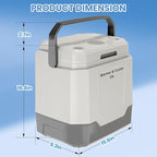 35 QT (33 L) Electric Cooler & Warmer, Portable Car Refrigerator With Automatic Locking Handle, 12V Car Cooler for Vehicle & Trucks, 110V AC Home Power Cord, Plug In Coolers, Grey