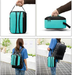 BEIMILY Lunch Box for Men Women Adults,Small Insulated Lunch Bag for Office Work Picnic,Reusable Portable Lunchbox,Soft Cooler Tote Bag(Light blue green)