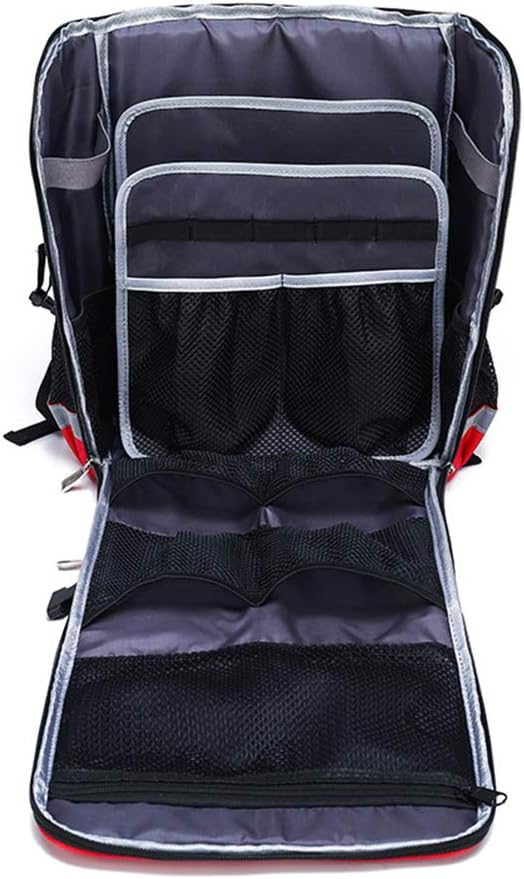 First Aid Kit Package Postpartum Visit Package, Community Care Backpack, Multifunctional Emergency Care Package for Home, Workplace, Travel, Camping, Hiking(Red)