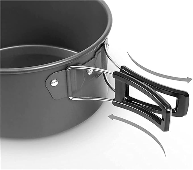 Camping cookware Outdoor cookware Set Camping Tableware Cooking Set Travel Tableware Cutlery Utensils Hiking Picnic Set (Color : Tableware Pot)