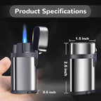 Urgrette 2 Pack Torch Lighter Refillable Butane Lighters Single Jet Flame Mini Pocket Lighter Gas Adjustable Flame for Camping BBQ Grill Candle Party (Without Fuel)