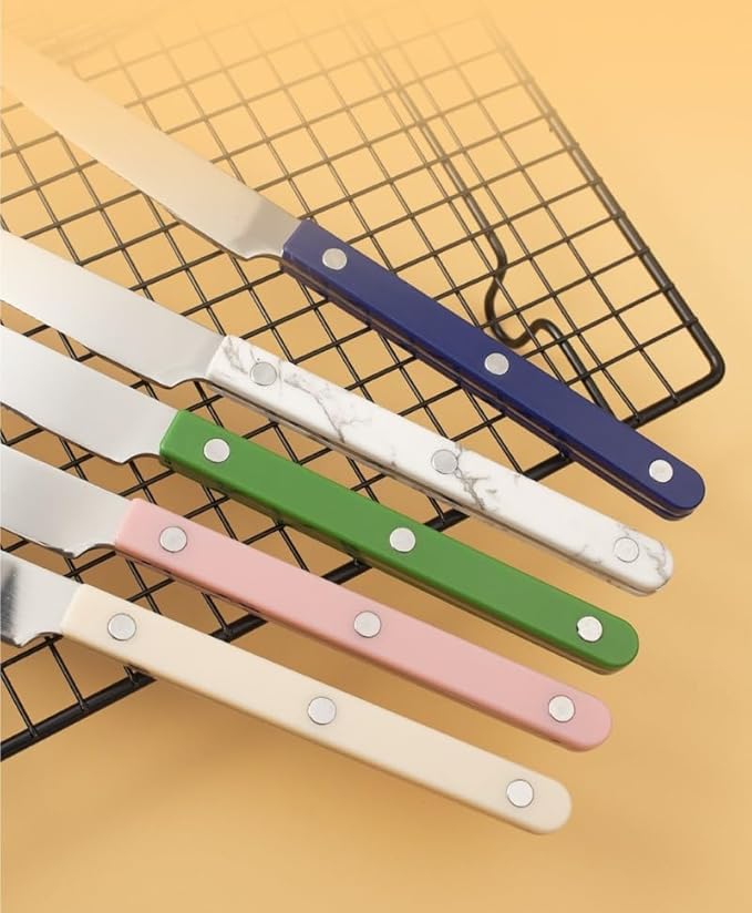 Cutlery Set Pieces Service Stainless Steel Titanium Flatware,Silverware Flatware Cutlery Set， 6/24/36/48 Piece Tableware Steak Knife， Fork Spoon Butter Knife Dessert Spoon ABS Rivet Handle