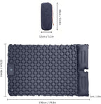 Sleeping Pad, 2 Person Self Inflating Camping Mat, TPU Camping Mattress with Snap Buttons for Couples (Blue)