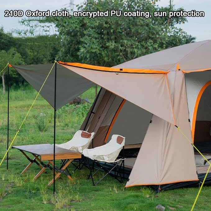 3/6/8 Person Camping Tent,Outdoor Sports Backpacking Tents,Tent Waterproof Instant Easy Setup Family Tent