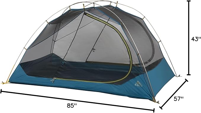 Kelty Far Out Backpacking Tent + Tent Footprint Package, 2 or 3 Person Capacity, Backpacking Starter Kit and Camping Shelter, Stuff Sack Included