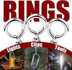 Camping Tent Hooks - 5 Hooks & 5 Rings Outdoor Magnet Clip Hanger