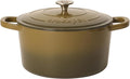 Crock Pot Artisan 7-Quart Round Cast Iron Dutch Oven Pot With Lid - Gradient Sage Green