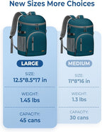 Cooler Backpack Insulated Waterproof,30/45 Cans Backpack Coolers Leakproof Lunch Backpack for Men Women Portable Soft Cooler Bag for Beach Camping Trave Picnic