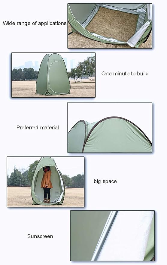 Camping Tent,Shower Tent, Large Capacity Thickened Tent, Outdoor Shower Portable Privacy Tent Pop-up Room Camping Toilet Changing Room Folding Multifunctional Decorate